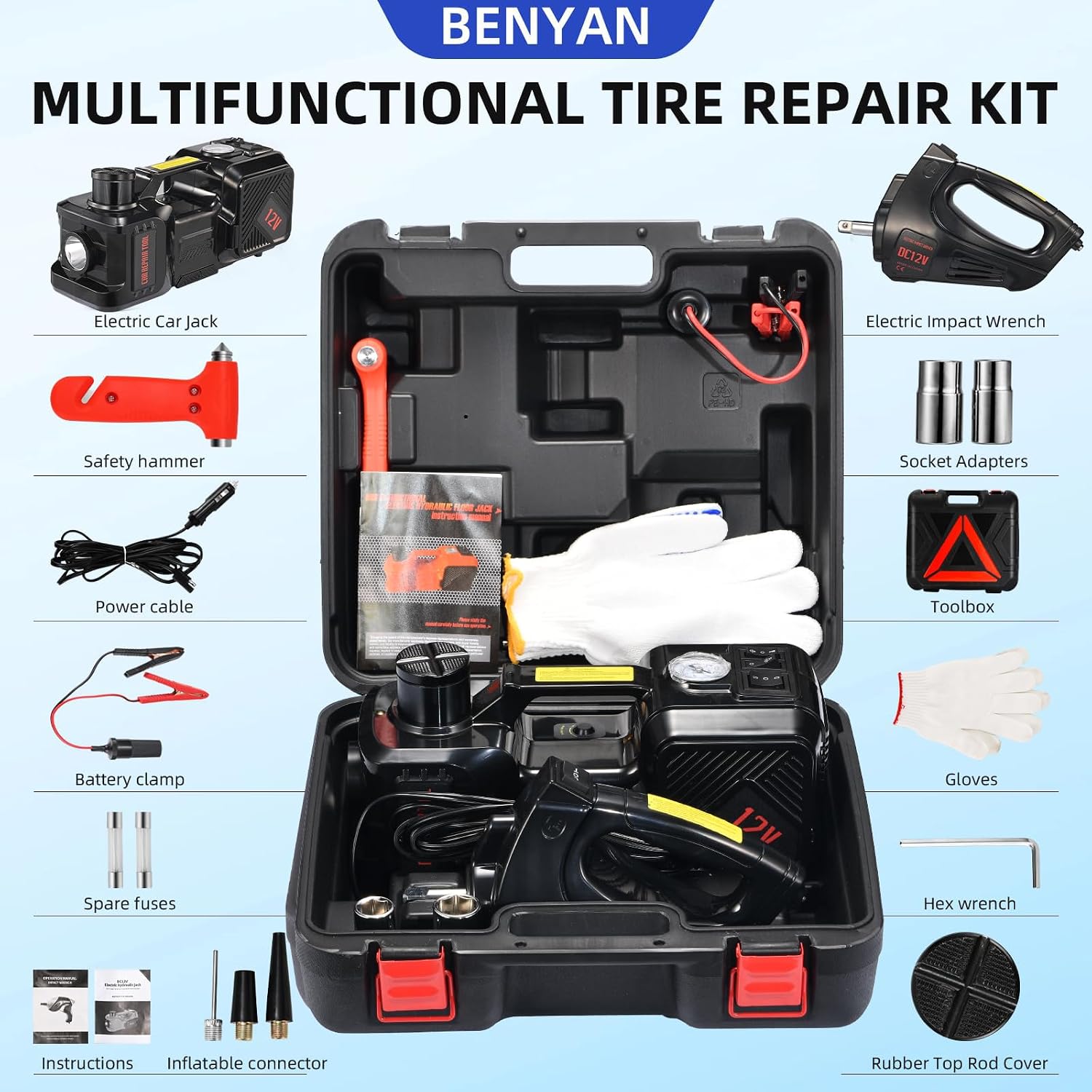 Electric Car Jack kit 5 Ton 12 - đánh giá và giá Hydraulic Car Lift